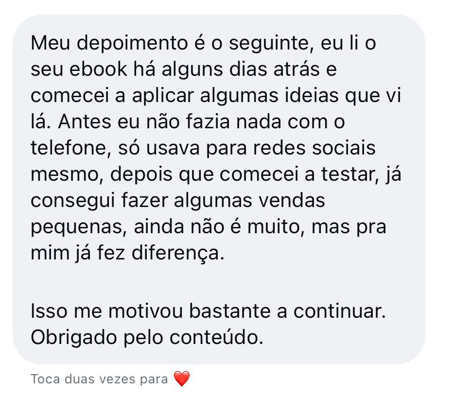 Depoimento real de cliente